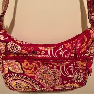 Vera Bradley Cargo sling in retired Raspberry Fizz